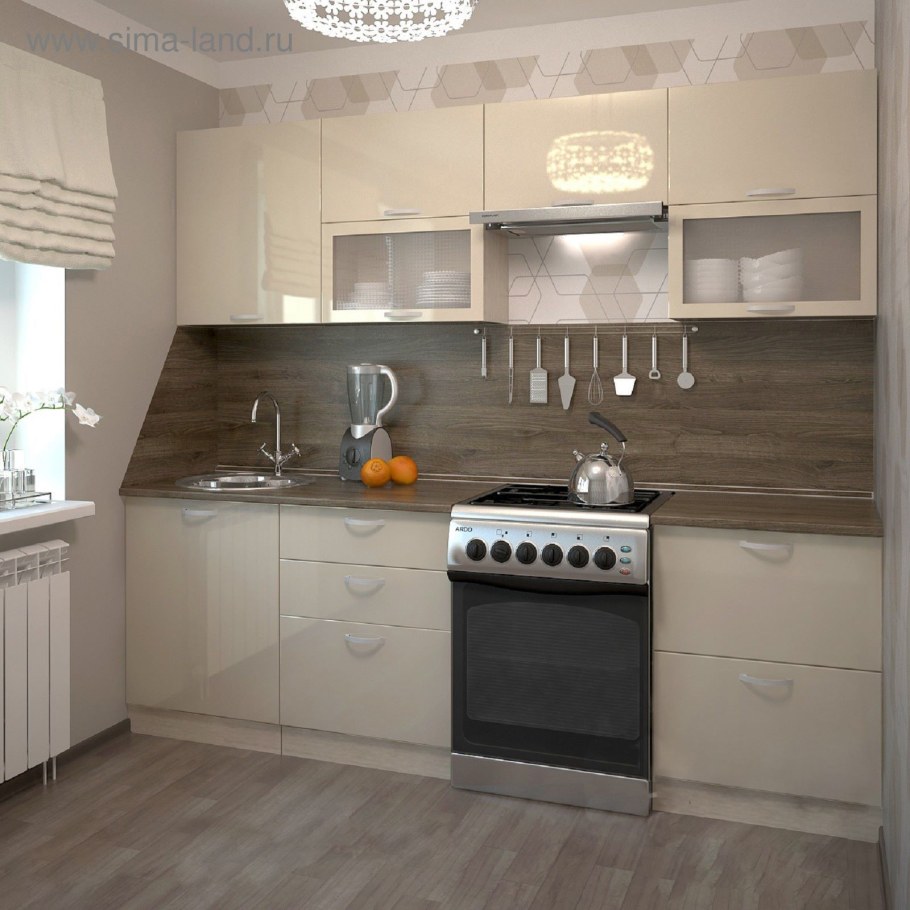 Кухня ваниль мокко глянец