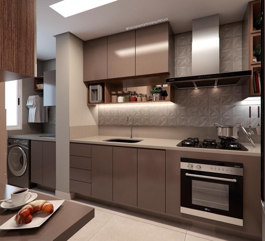 Кухня беж и капучино