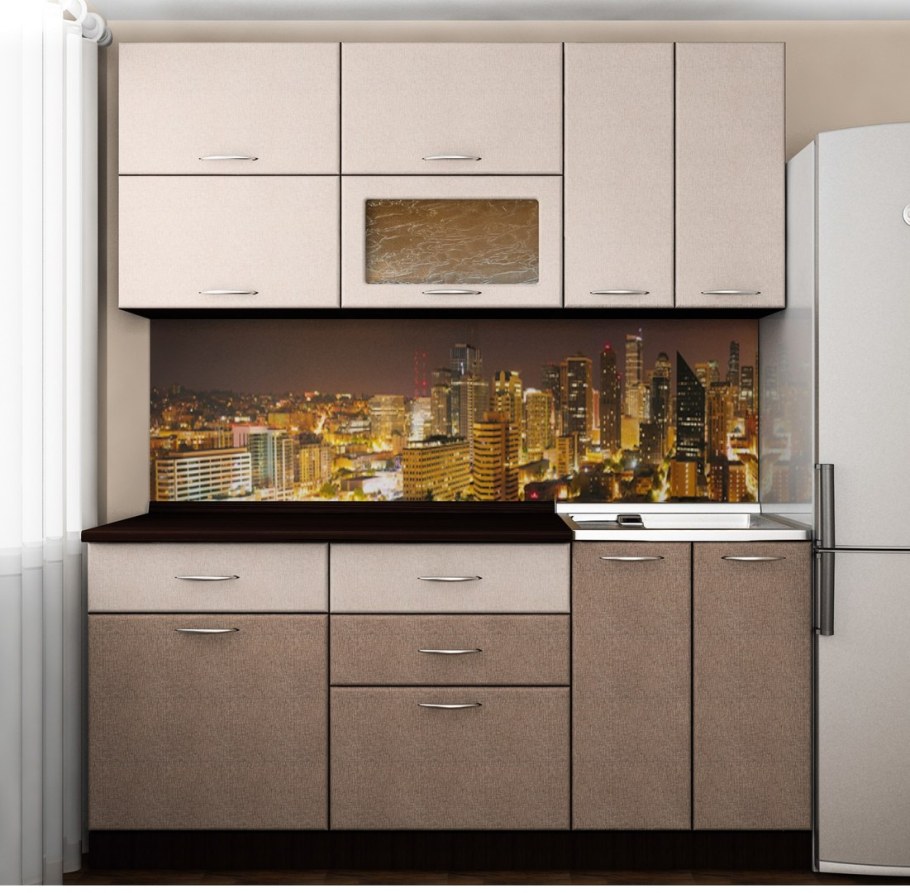 Кухня цвета шампань