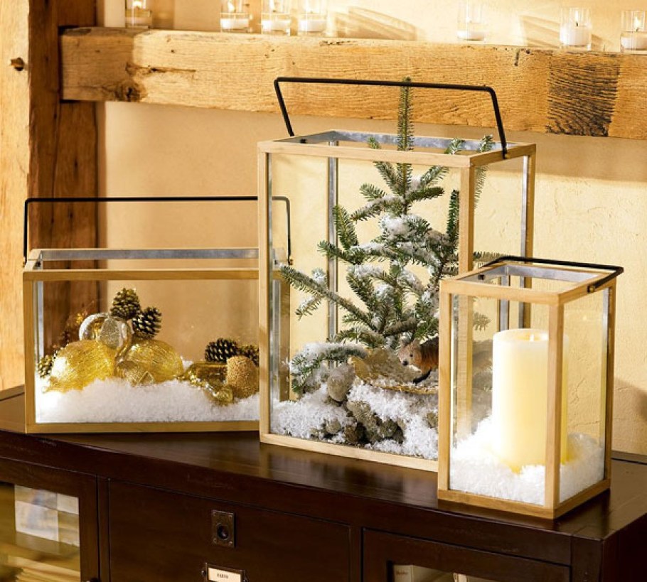 Новогодняя композиция в аквариуме