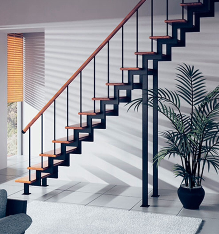 Модульная лестница на косоурах