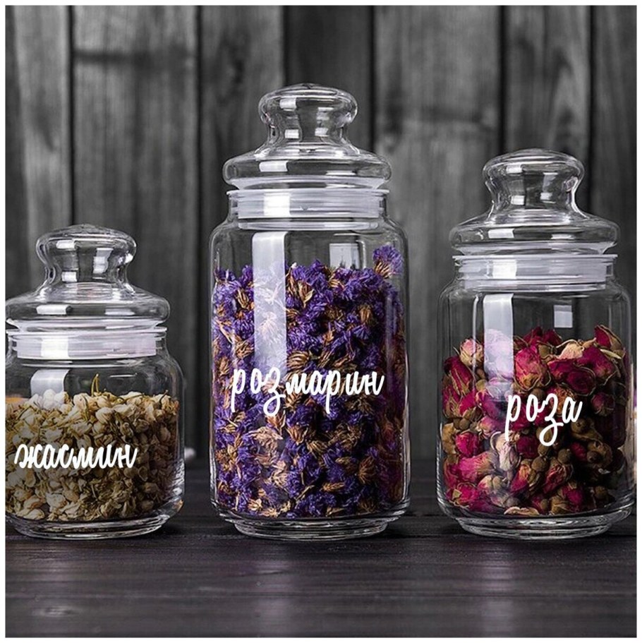 Баночки прозрачные для чая