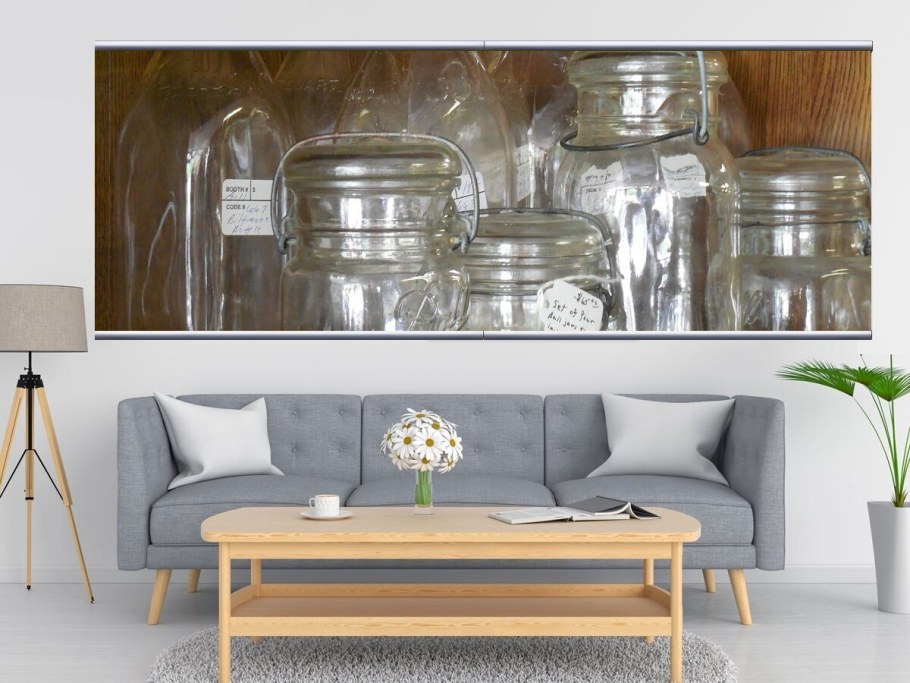 Стеклянные баночки в интерьере