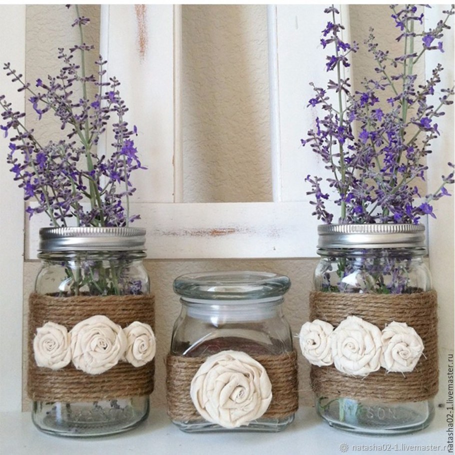 Декор стеклянных банок