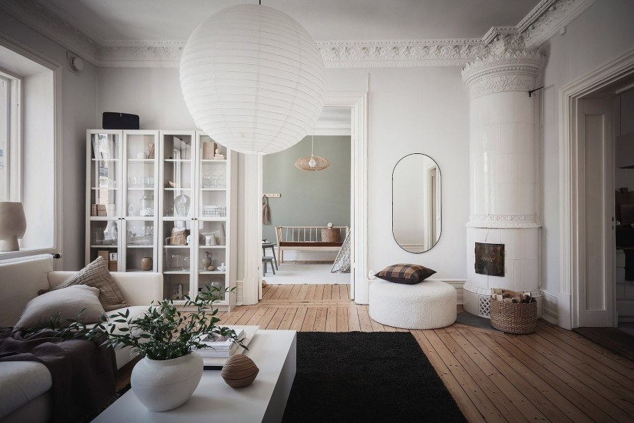 Современный классический интерьер с элементами скандинавского