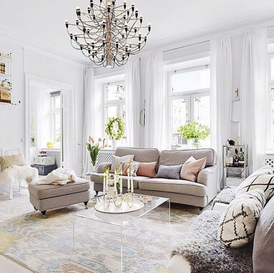 Гостиная в классическом скандинавском стиле