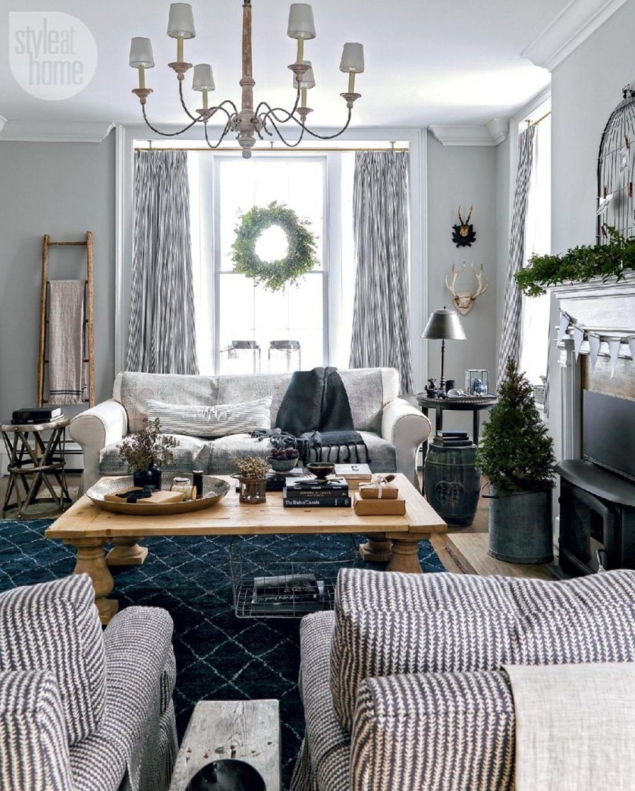 Гостиная в скандинавском стиле в доме