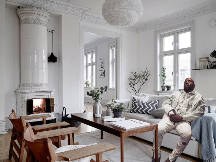 Гостиная с камином Сара Ричардсон