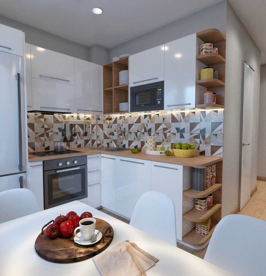 Интерьент небольшой кухне