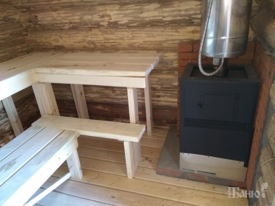 Баня 3 на 4 внутри