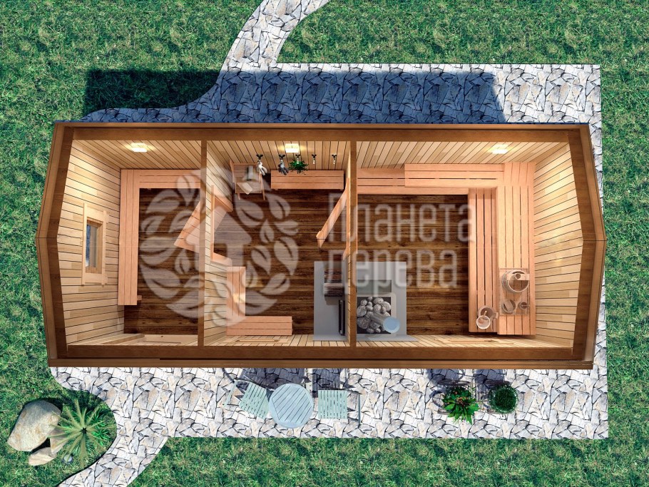 Каркасная баня 4.5 на 2.5