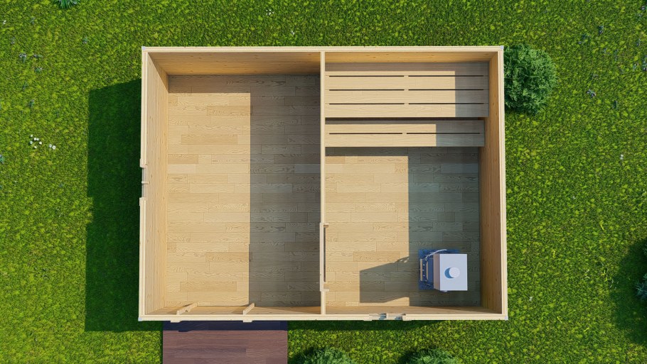 Каркасная баня 3х4