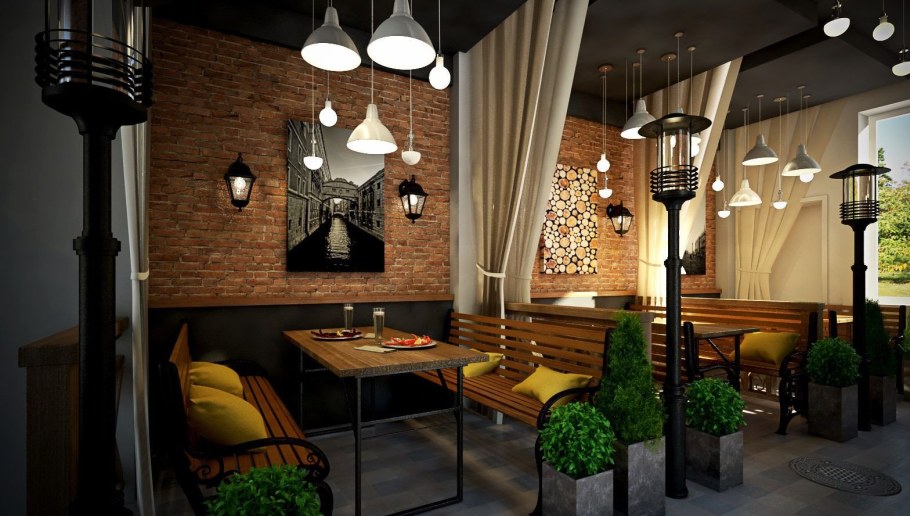 Уютное кафе интерьер