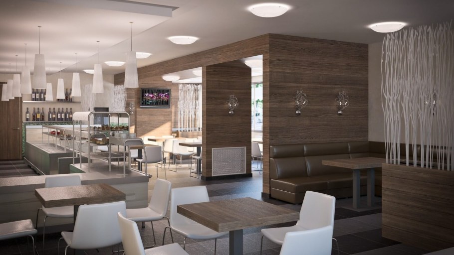 Внутренний интерьер кафе