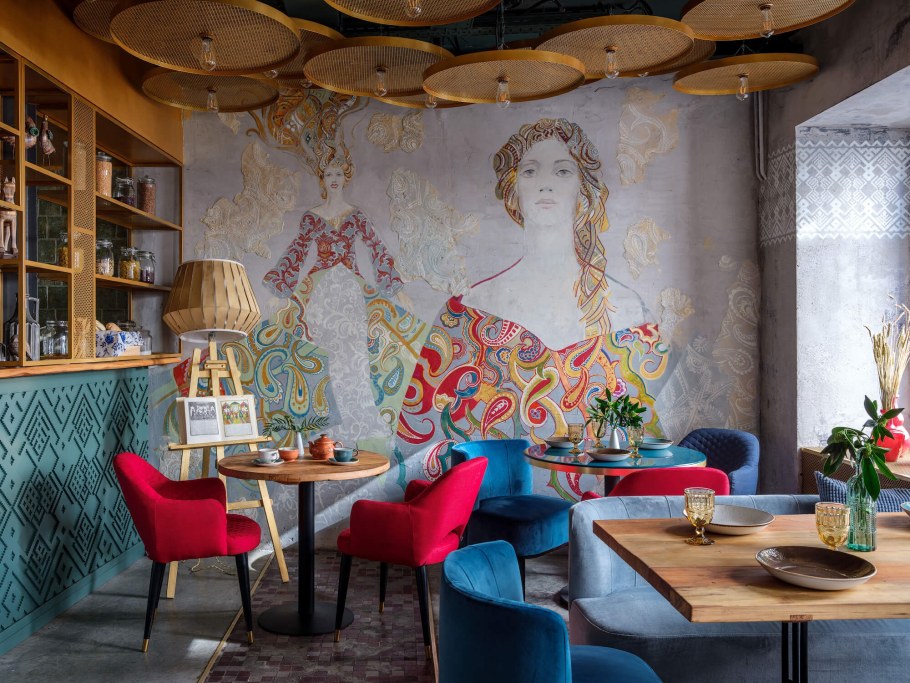 Креативный интерьер кафе