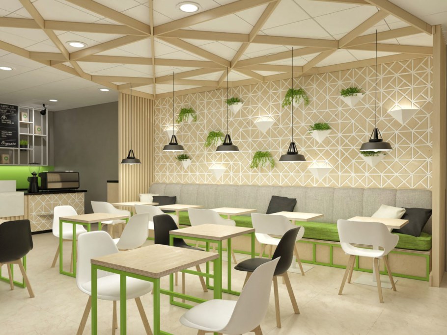 Современный интерьер кафе