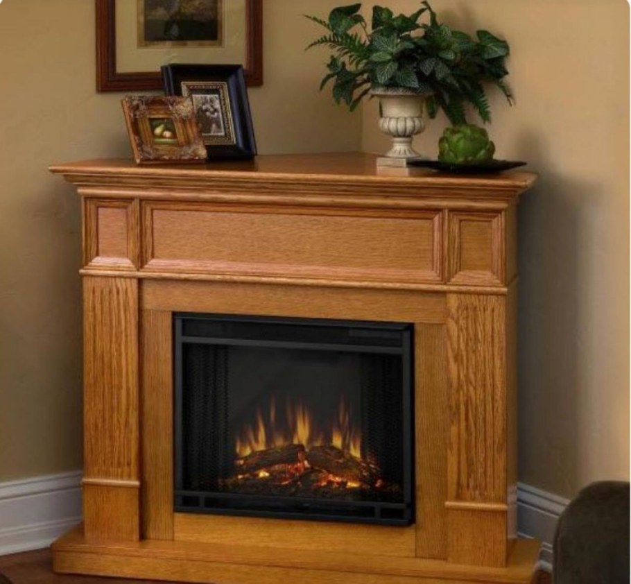 Угловой камин электрический