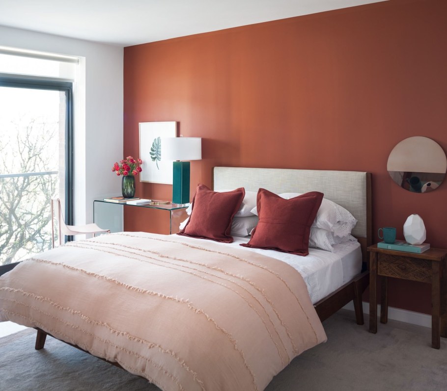 Терракотовые стены в интерьере