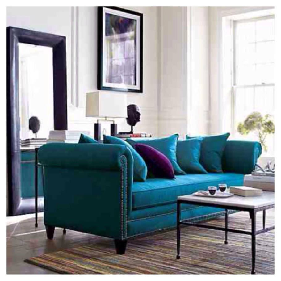 Диван цвет морской волны