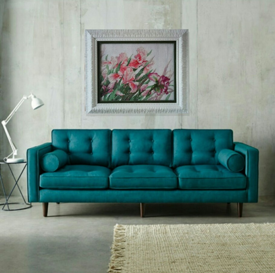 Темно бирюзовый диван