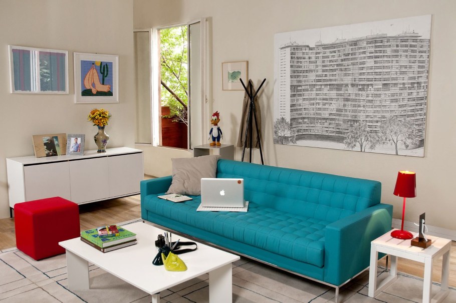 Диван цвет морской волны