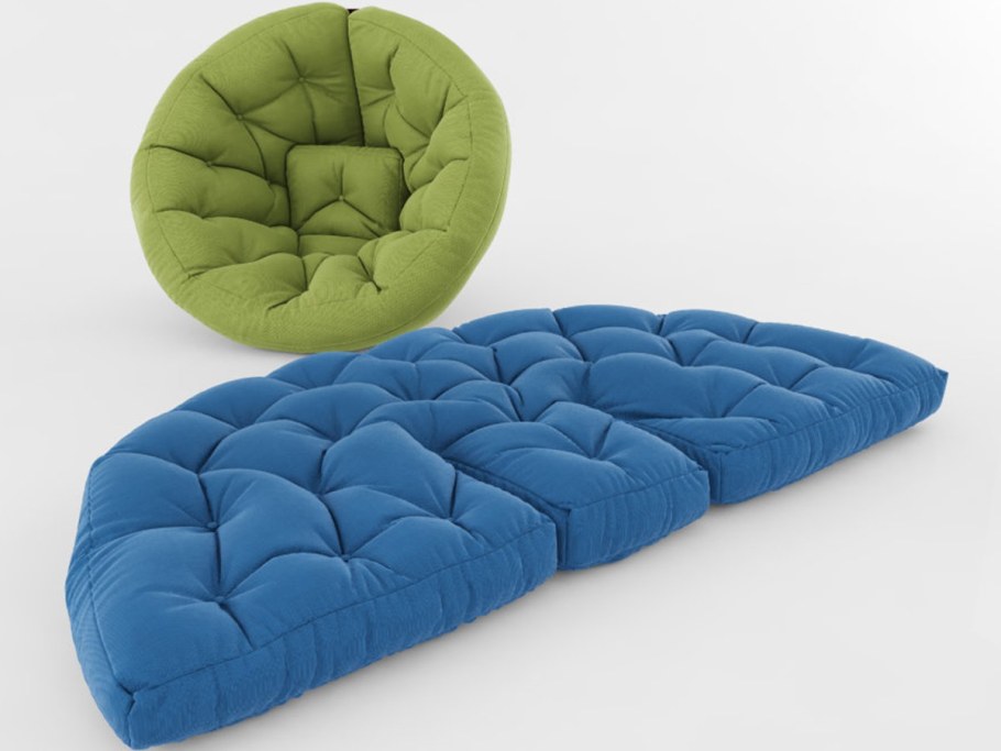 Бескаркасное кресло матрас Футон