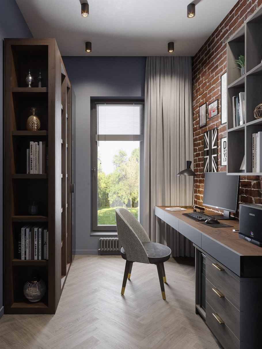 Интерьер кабинета в квартире