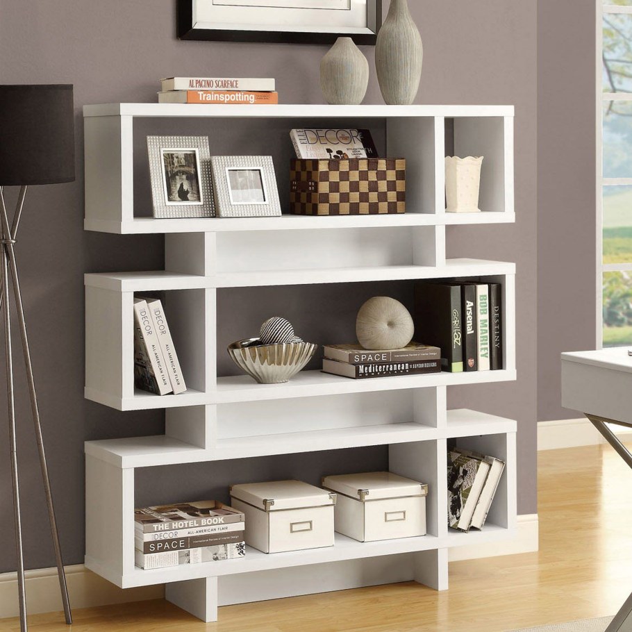 Стеллаж в интерьере