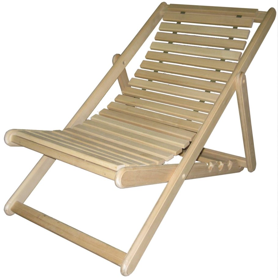 Шезлонг деревянный банные штучки с подлокотниками 105x65x95