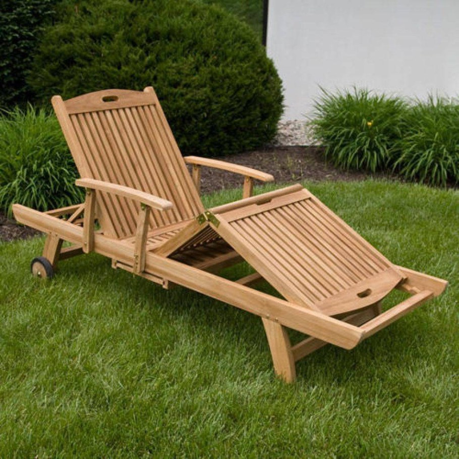 Шезлонг для дачи деревянный