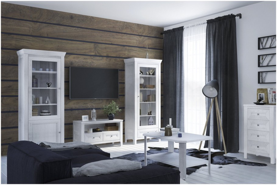 Стенка в гостиную в скандинавском стиле