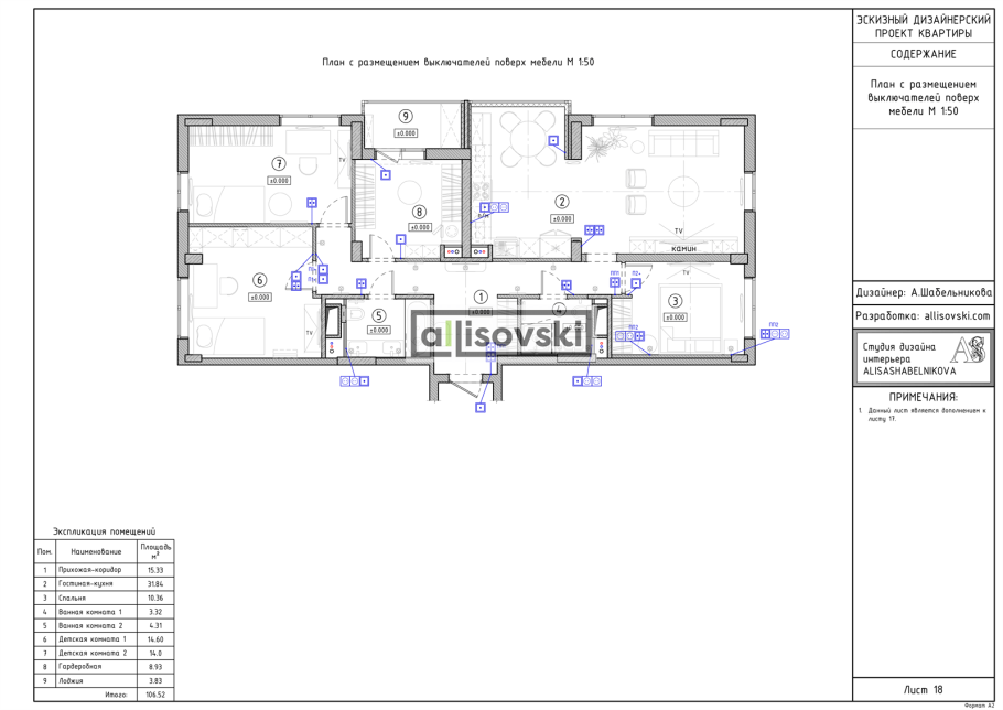 Оформление чертежей дизайн проекта