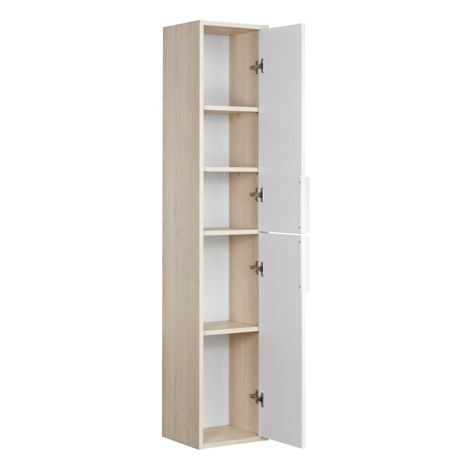 Шкаф-колонна "Рико" белый/ясень 1a216603rib90 Aquaton