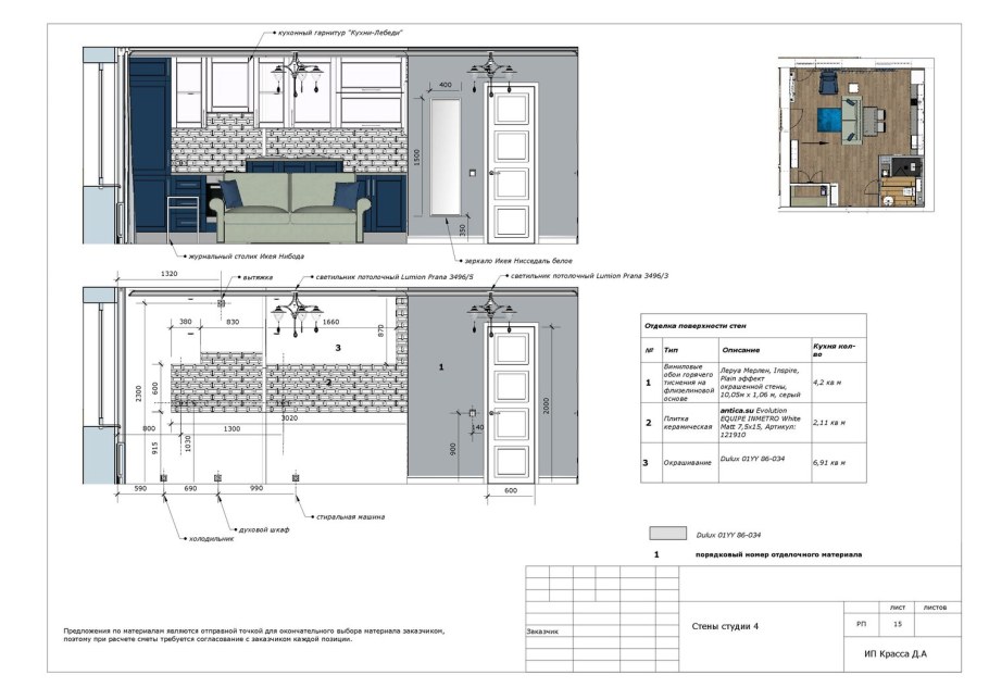 Штамп на чертеже дизайн проекта