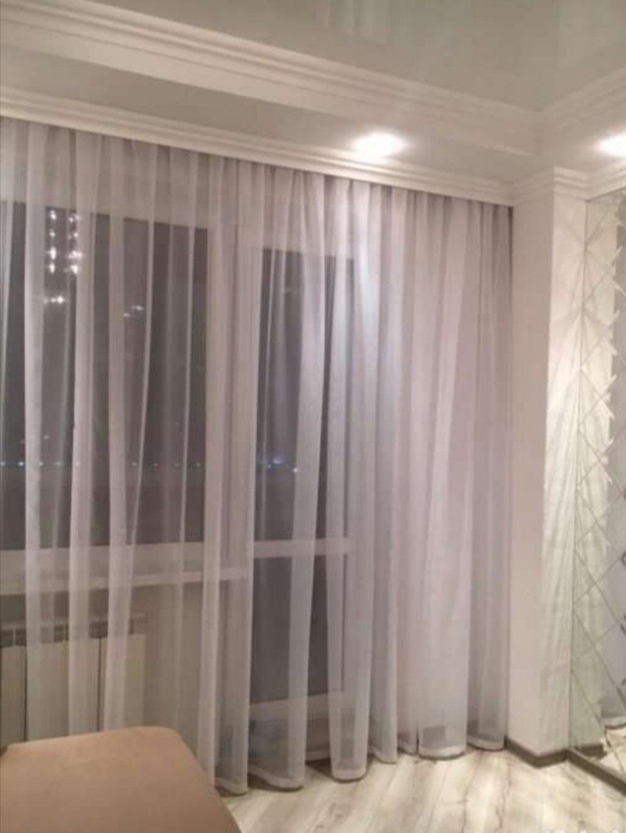 Тюль обычная белая