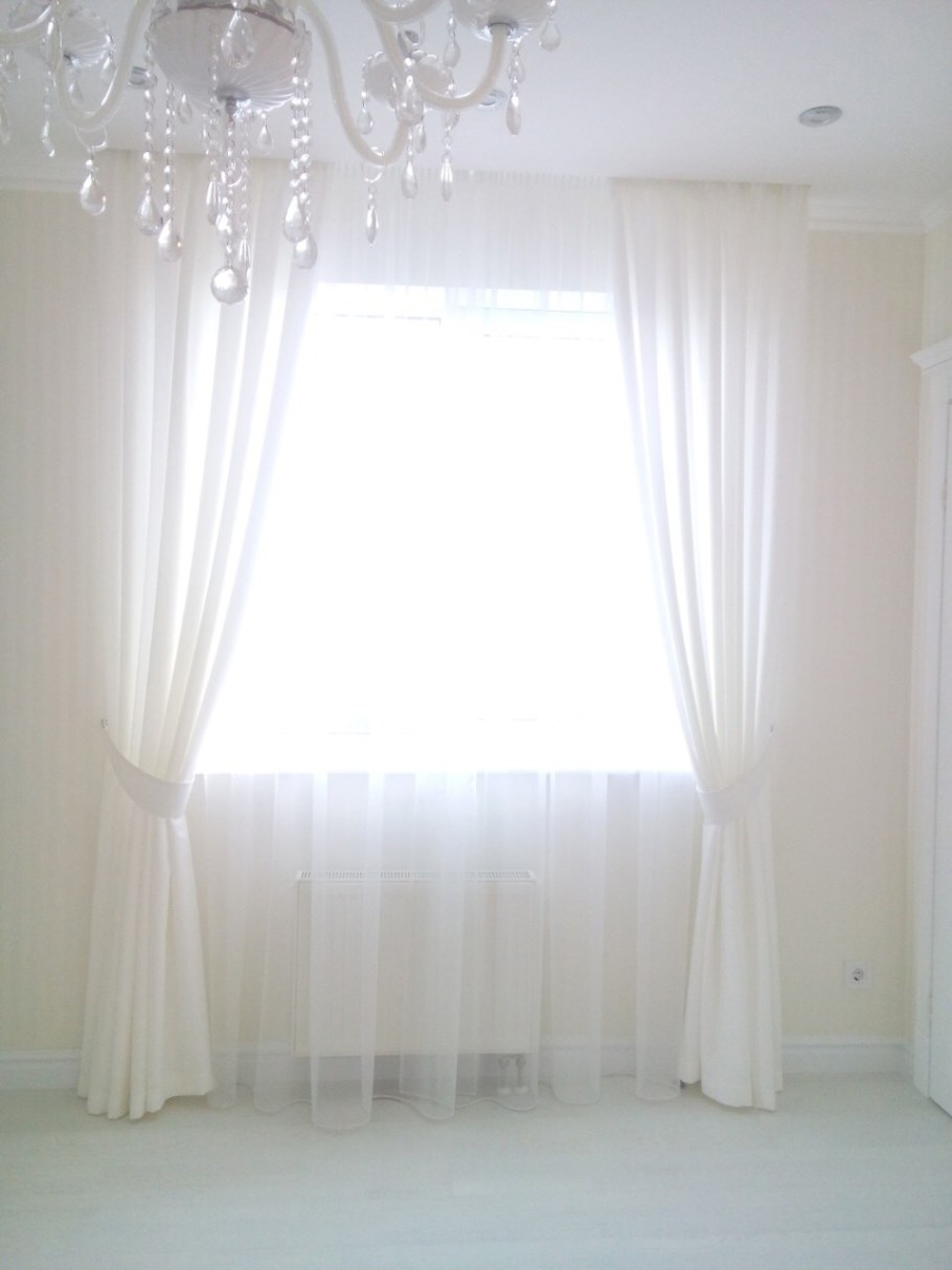 Тюль белая