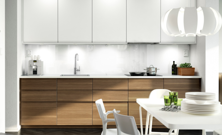 Кухня икеа Воксторп белая