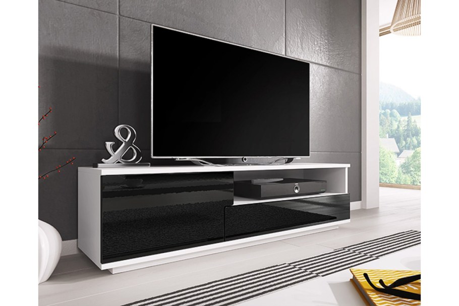 Тумба под телевизор cama Etna 200x42x52 черный матовый