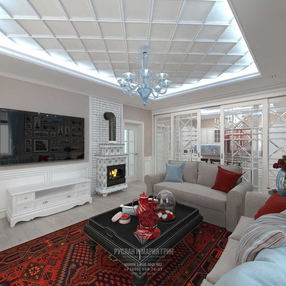 Скромная гостиная в частном доме