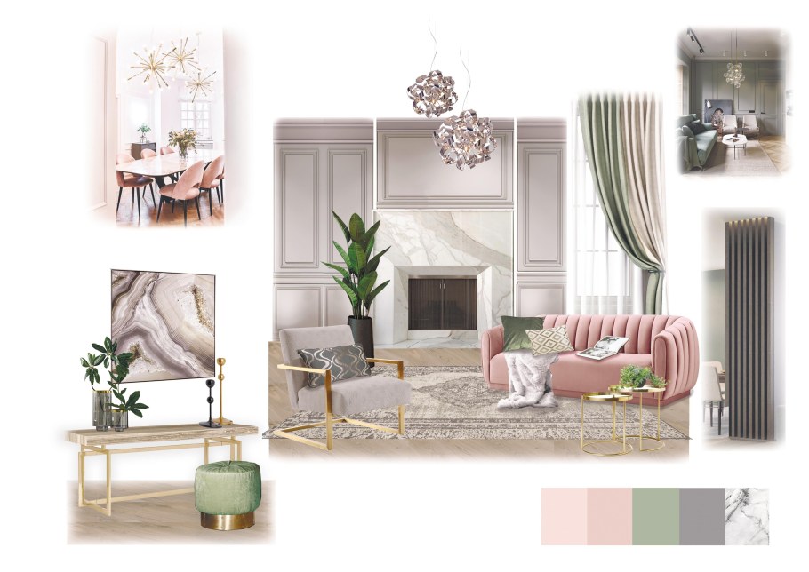 Коллаж интерьера