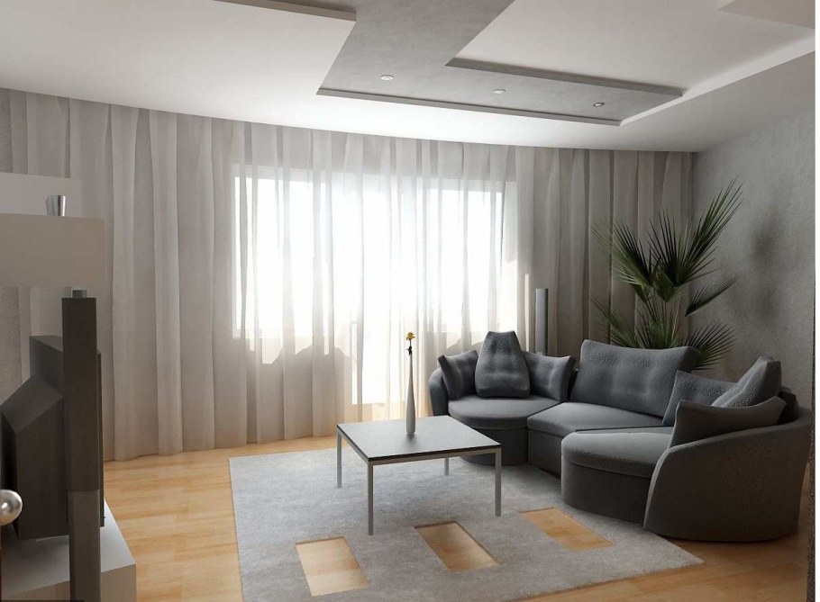 Шторы в стиле Минимализм в гостиной