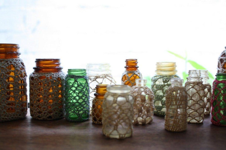 Декор стеклянных баночек