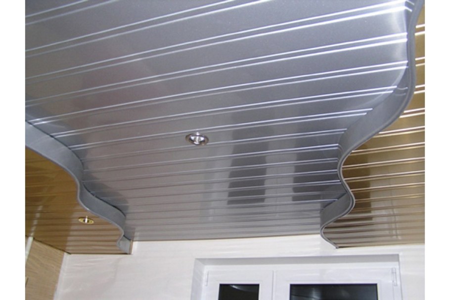 Реечный потолок металлический Албес