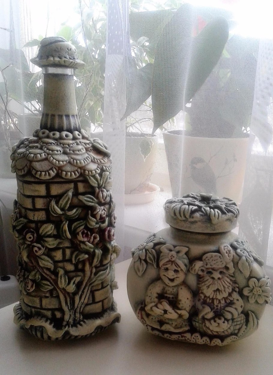 Декор банок и бутылок