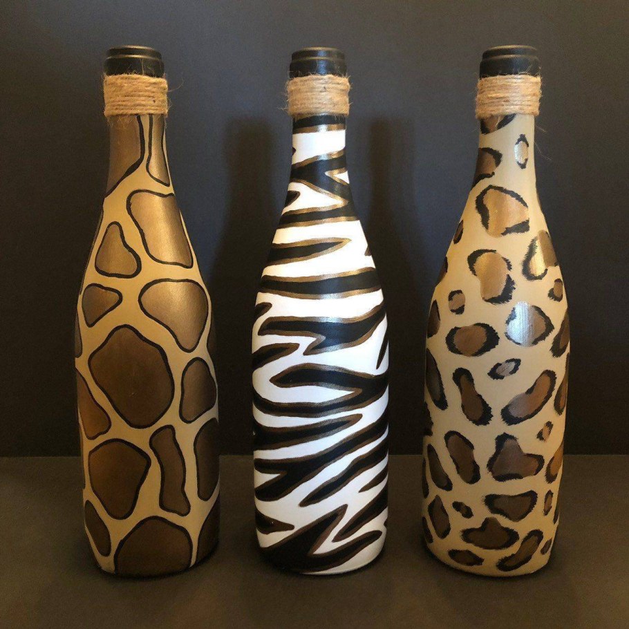 Необычный декор бутылок
