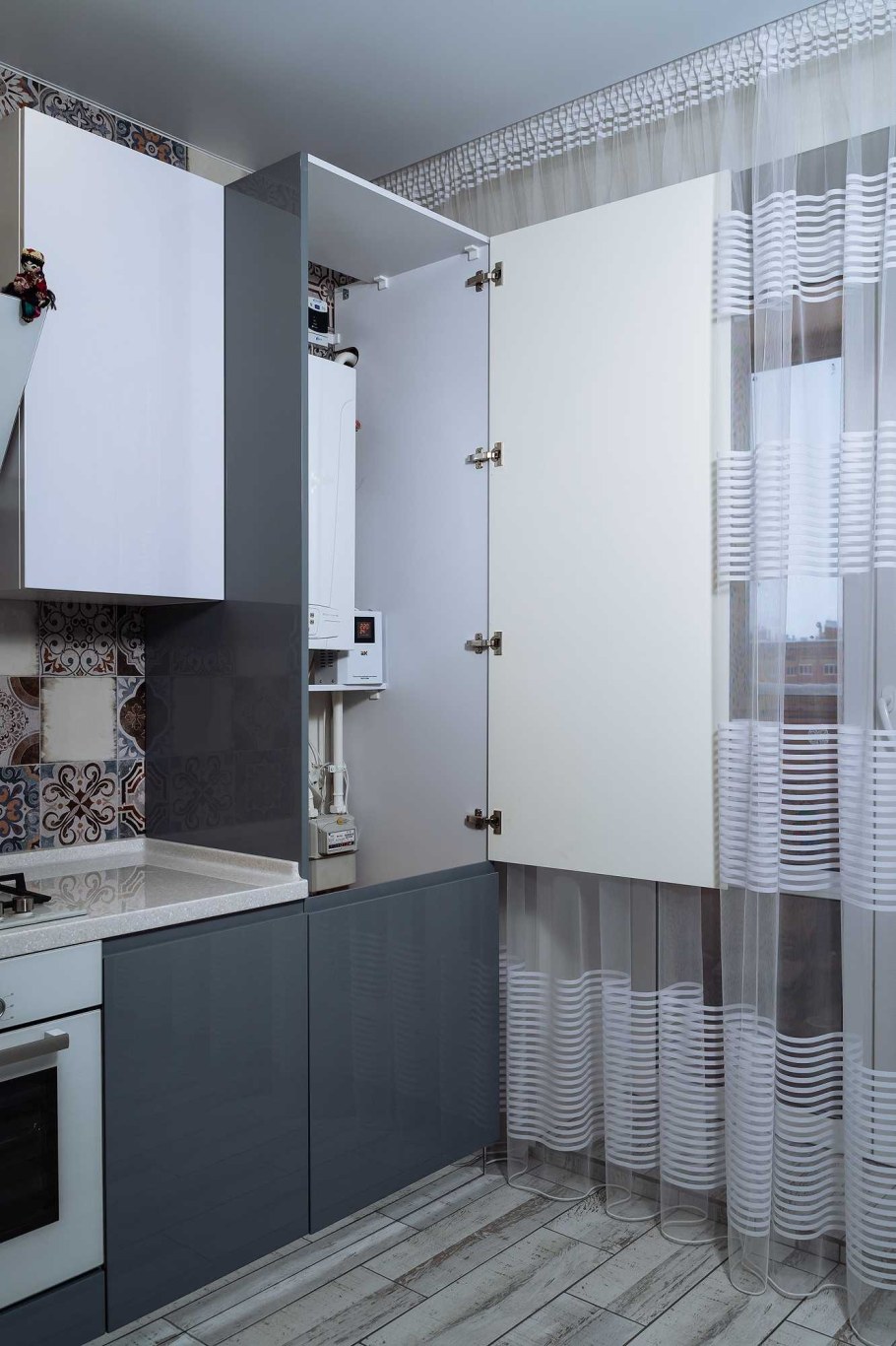 Кухни с котлом индивидуального отопления