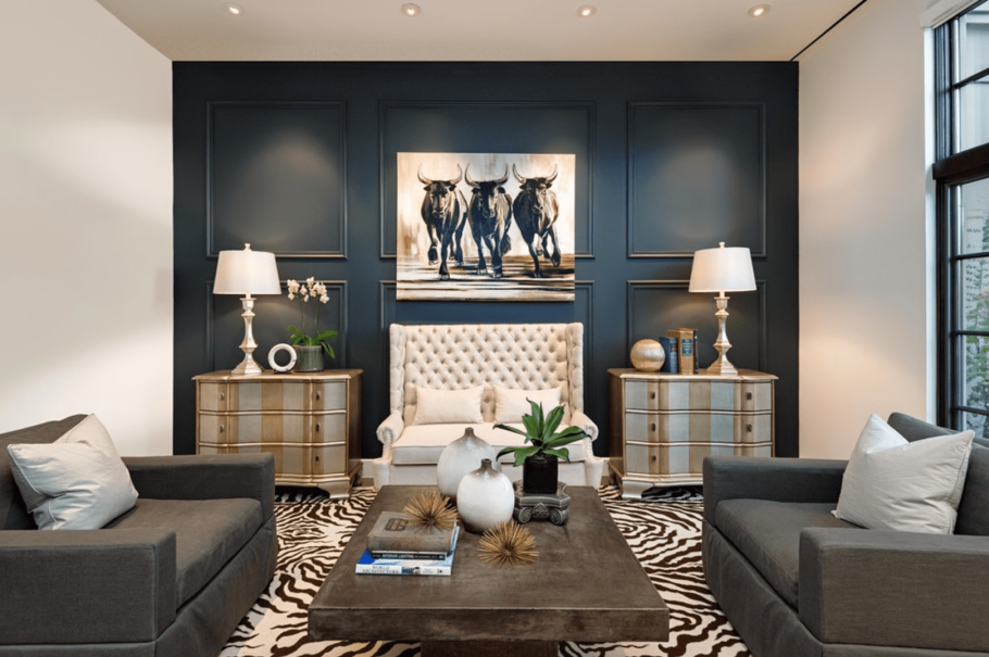 Интерьер стен в гостиной