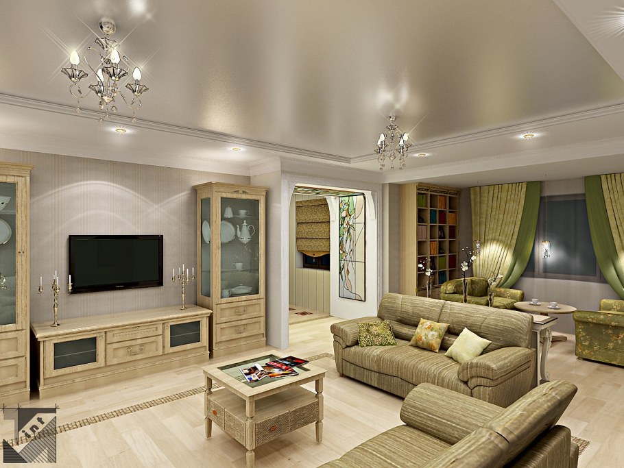 Гостиная в частном доме