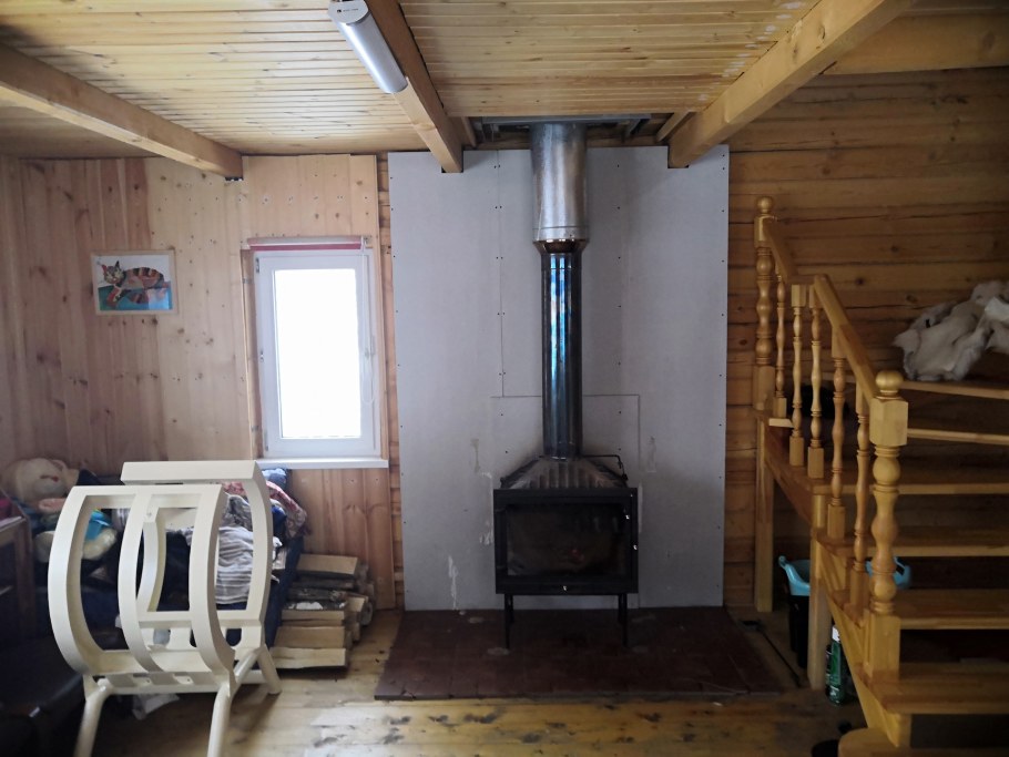 Печь булерьян в каркасном доме