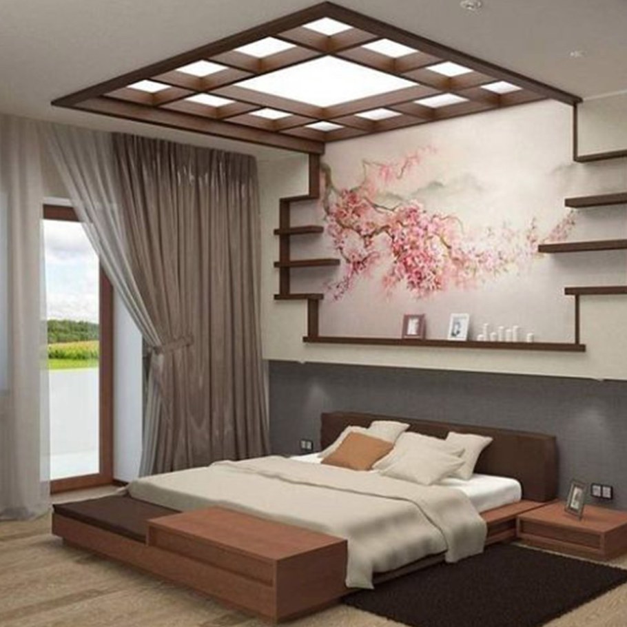 Спальня в азиатском стиле